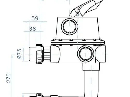 VALVOLA SELETTRICE ASTRAL POOL PER FILTRO - immagine 4