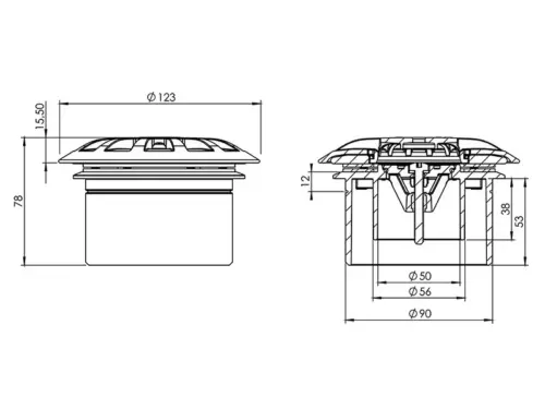 BOCCHETTA MANDATA DI FONDO ASTRAL POOL IN ABS BIANCO PER PVC LINER - immagine 1