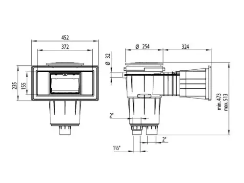 SKIMMER BOCCA LARGA ASTRAL POOL 17,5 L PER CEMENTO - immagine 3