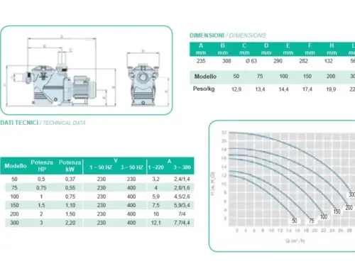 ELETTROPOMPA CARRERA 300 - 27,5 MC/H - 3HP - MONO - immagine 3